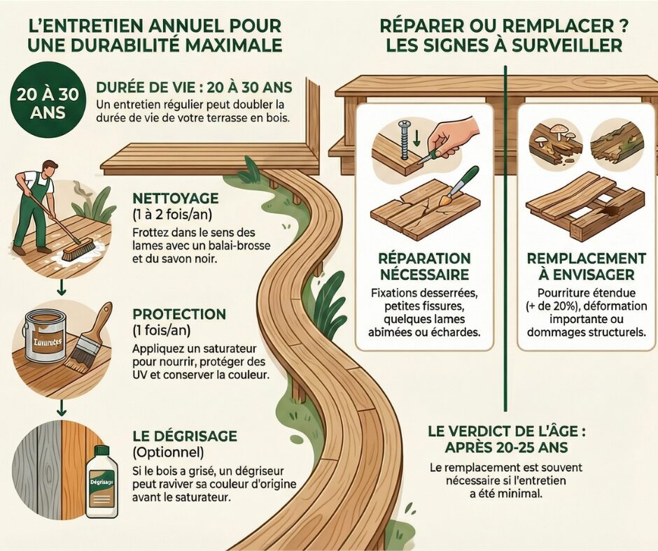 pourquoi entretenir une terrasse en bois